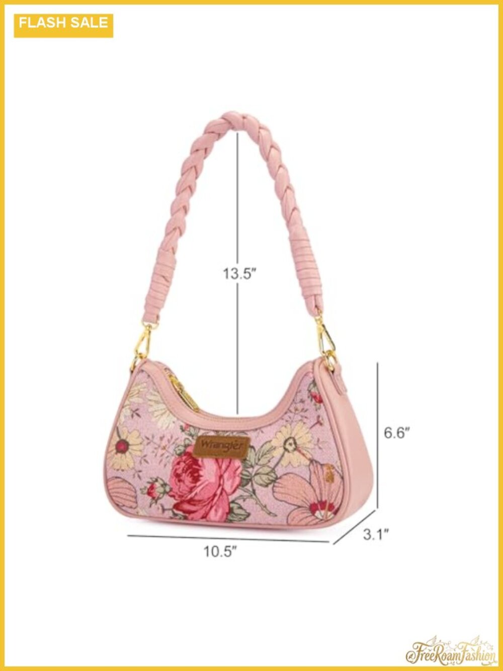 Wrangler Floral Hobo Bag for Women Canvas PU Leather Shoulder Purse - Picture 5 of 6